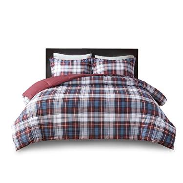 Imagem de Madison Park Essentials Conjunto de edredom de microfibra Alt vermelho MPE10-946
