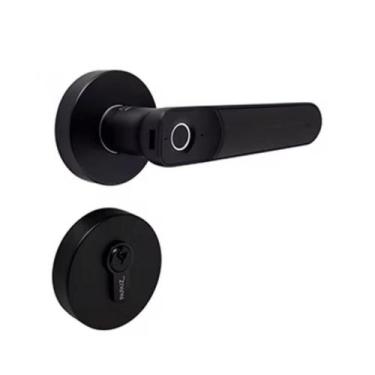 Imagem de Fechadura Digital de Embutir SL135 Preta c/ Biometria Papaiz