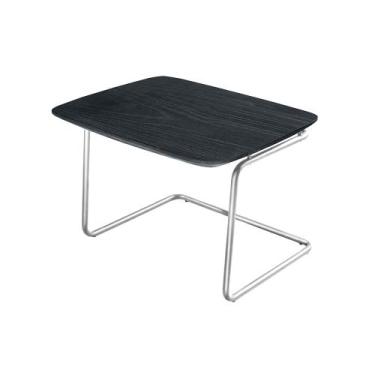Imagem de Mesa de Centro Kairos Base Cromada 54x43cm LarFlex, Ébano