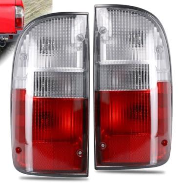 Imagem de Luz traseira compatível com Toyota Tacoma 1995-2000 par de luzes traseiras esquerda e direita do lado do motorista e do passageiro TO2801116 TO28001116 8155004030 8156004030 (lente
