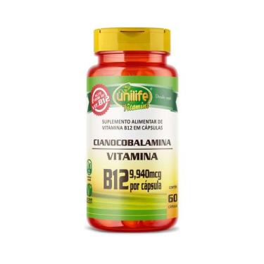 Imagem de Vitamina B12 Cianocobalamina 60 Cápsulas Unilife - Unilife Vitamins