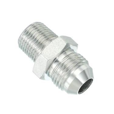 Imagem de PATIKIL Conector adaptador de tubo 3/10.2 cm macho 37 ° Flare JIC x 3/20.3 cm macho R encaixe de tubo restritor de alimentação de óleo conector hidráulico para sistema de tubulações de água a vapor de
