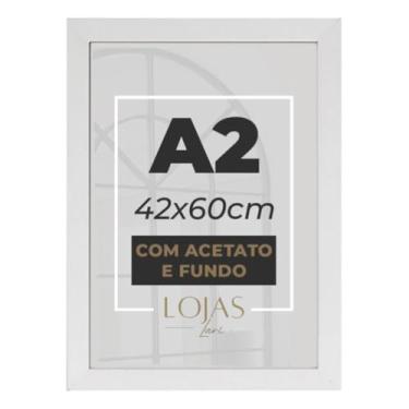 Imagem de Moldura Quadro A2 42x60 Com Acetato Poste Certificado 42x60 (Branco)