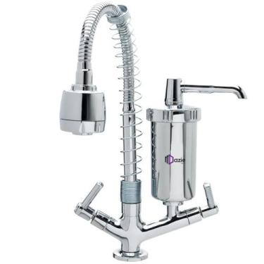 Imagem de Torneira Com Filtro Gourmet Cozinha Bancada 1/4 Volta Mola - Dazie Met