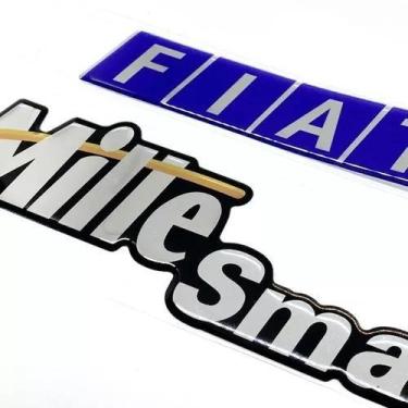 Imagem de Adesivo Fiat Uno Mille Smart Resinado Modelo - Resitank