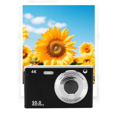 Imagem de Câmera Digital, Câmera de Vlogging de 50mp FHD 4K Com Câmera de Retrato de 4K Zoom Anti Shake, AF de Foco Automático Com Luz de Preenchimento, Câmera Compacta de Tela de 2,8