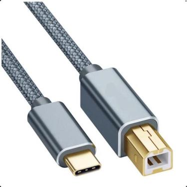 Imagem de Cabo USB C para USB B 2.0 Tipo-C Impressora Scanner 3 metros - BolaAzu