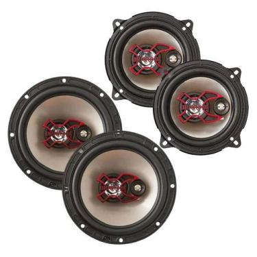 Imagem de Kit Alto Falante 6 E 5 Bravox 200w Fiat Palio 96 A 2014 4 Pç, Preto