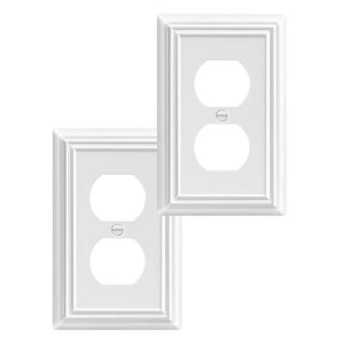 Imagem de Capas de saída DEWENWILS Duplex brancas 12,5 x 8 cm de metal, pacote c