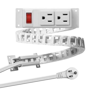 Imagem de briidea Kit De Tomada De Gaveta Briidea Com Duas Tomadas Ca De 15 A E Interruptor Liga/Desliga, Listado Pela Ul, Solução De Armazenamento Essencial Para Banheiro, Quarto E Cozinha