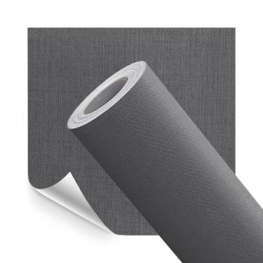 Imagem de Papel de Parede Adesivo Lavavel Texturizado Linho Cinza Escuro 500x60c