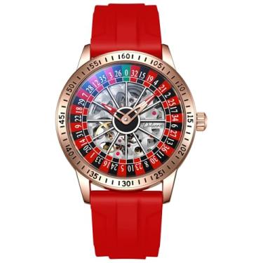 Imagem de Relógio de pulso masculino com esqueleto mecânico automático, à prova d'água, vazado, à prova d'água, pulseira de aço inoxidável, corda automática, roleta, roleta, negócios, casual, relógio de pulso