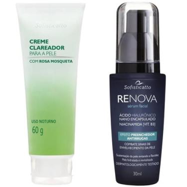 Imagem de Kit Serum Gel Anti Rugas e Clareador Facial Rosa Mosqueta - Sofisticat