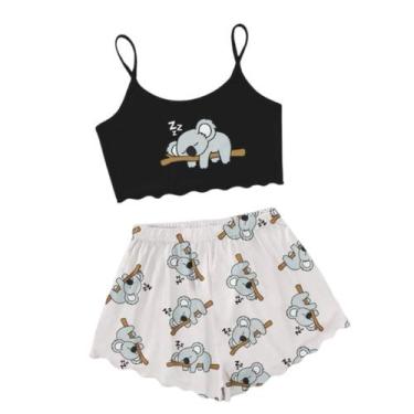 Imagem de  Pijama Feminino Curto Stitch Baby Doll Virginia Short Doll - Isysser 