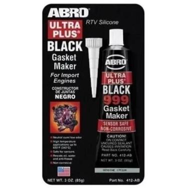 Imagem de Cola Silicone Preta Ultra Plus 85g ABRO Importado Alta Temperatura Par