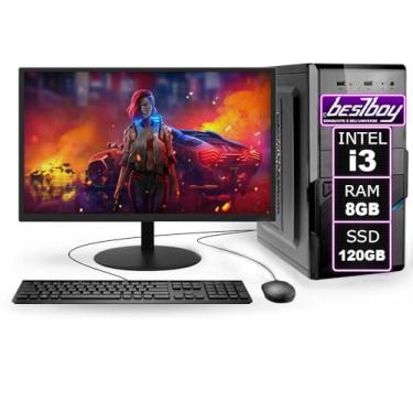 Imagem de COMPUTADOR PC CPU COMPLETO INTEL CORE I3 8GB SSD 128 GB MONITOR 15"