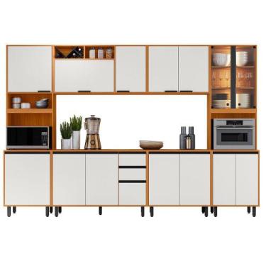 Imagem de Cozinha Modulada Ravena 6 Peças 15 Portas com Paneleiro Duplo e Crista