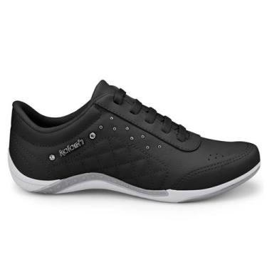 Imagem de Tênis Kolosh C1296 Elástico Calce Fácil Sapatênis Conforto, Preto, 35