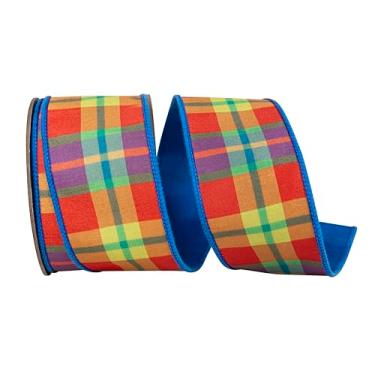 Imagem de Reliant Ribbon Fita xadrez Bedoya Deluxe turquesa com fio