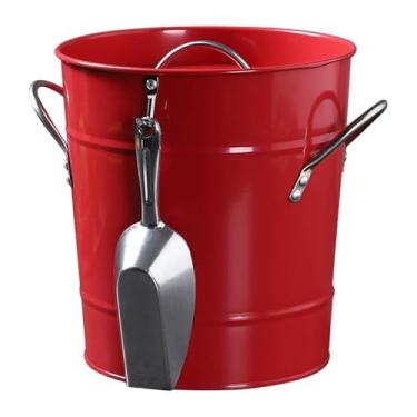 Imagem de YWJLQH Double Wall Ice Bucket Party Beverage Tub Wine Balde Chiller Drink Tub Kitchen, Vermelho