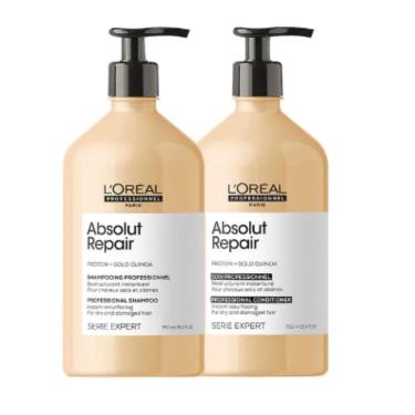 Imagem de Kit Loréal Absolut Repair Gold Quinoa- Sh 750ml + Cond 750ml