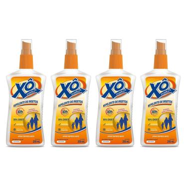 Imagem de Kit 4x Repelente De Insetos Xô Inseto Repele O Mosquito Da Dengue Borrachudos Spray 200ml Cimed