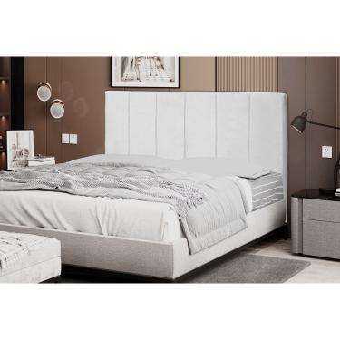 Imagem de Cabeceira Vitória 138Cm Para Cama Box Casal Suede Branco
