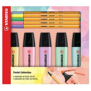 Imagem de Caneta Marca Texto Stabilo 5 Boss Pastel 5 Point Kit pm