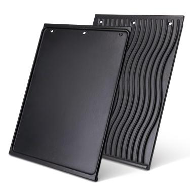 Imagem de Adviace Chapa reversível de ferro fundido 56041 56040 para churrasqueiras Napoleon, grelha de dois lados para churrasqueiras Napoleon Prestige 500 Prestige Pro 500 integradas Lex 485 605 730 Series