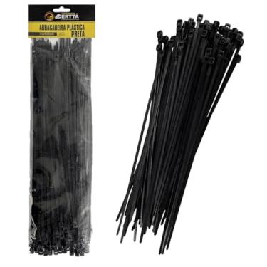Imagem de 1 Pacote Com 50 Abraçadeiras Lacre De Nylon Enforca Gato Cinta Plástica 7x500mm Fita Hellerman 50cm Preto 50un