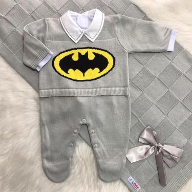 Imagem de Saída Maternidade Com Body Tricô Bebe Super Heróis Menino