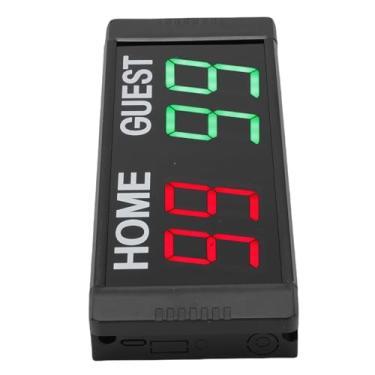 Imagem de Pontua de Placar de Mesa Portátil Pontuação Eletrônica Keeper 1,5 Polegadas 4 Dígitos Vermelho e Verde para Futebol de Basquete de Vôlei Com Controle Remoto Sem Fio Adequado