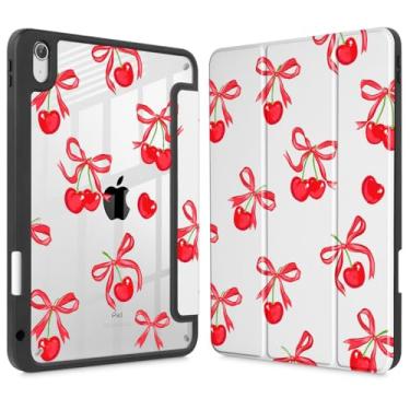 Imagem de May Chen Capa para iPad Air 11 (M3 2025 / M2 2024) 7º 6º, iPad Air 4 e 5 de 10,9 polegadas, 5º 4º (2022/2020) - Suporte para lápis + hibernar/despertar automático, capa traseira transparente à prova