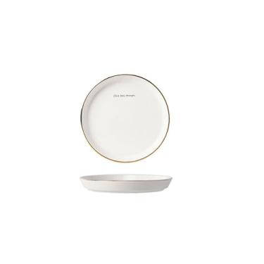 Imagem de Tigelas e pratos criativos de estilo japonês para uso doméstico, tigela de arroz de cerâmica e conjunto de utensílios de mesa - prato de arroz de 20 cm