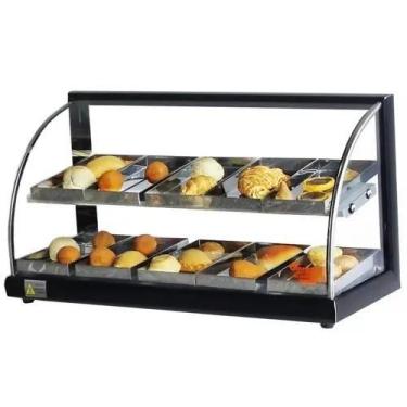 Imagem de AD10 - Estufa Alfa para salgados de 10 bandejas Dupla Preta - 127V - O