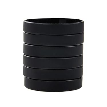 Imagem de BRANDWINLITE 6 peças/pacote de pulseiras de silicone em branco de cores únicas pulseiras de borracha