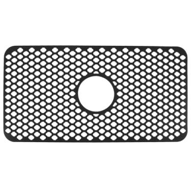 Imagem de Tapete de Pia de Cozinha Isolada Oca, Pia Matt para Cozinha, 24,8x13.0in Non Slip Multi -funcional Fornece Amortecimento da Maioria (Preto)