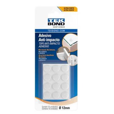 Imagem de Adesivo Anti Impacto Bumper Redondo 12mm P c/ 12 unidades Te - TekBond
