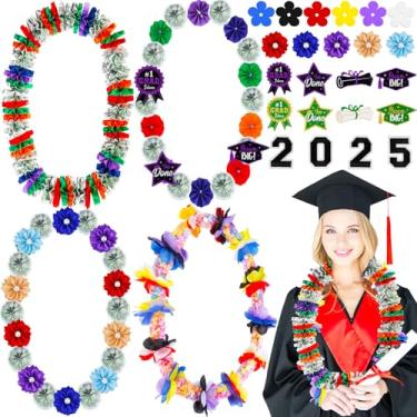 Imagem de QAUYETM Kit Para Fazer Colares De Dinheiro Formatura 2025, Tubos Doces Faça Você Mesmo Lembrancinhas Festa Da Turma Com Adesivos Flores Cetim, Papel Cartão, Presentes Decoração, Não Inclusos