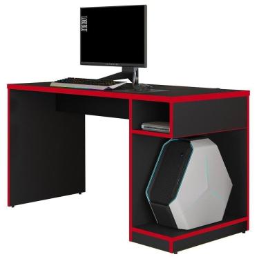 Imagem de Mesa Para Gamer 136cm Player F02 Preto-vermelho - Mpozenato