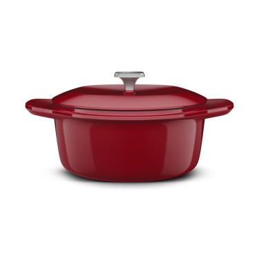 Imagem de Panela De Ferro Fundido Esmaltado Caçarola Electrolux Expert 24cm - Vermelha