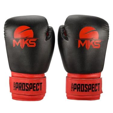Imagem de Luva De Boxe Muay Thai Kickboxing Prospect Preta/Vermelha - Mks Combat (10oz)