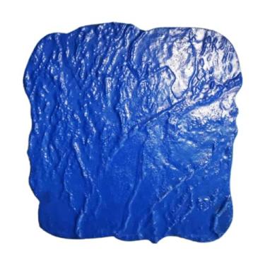 Imagem de Amagogo Tapete de textura de concreto realista, carimbo sem costura, resistente para parede ou piso de concreto, formas de pedra ao ar livre, tapete de