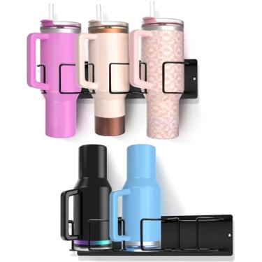 Imagem de Pacote com 2 suportes magnéticos Stanley, organizador de copos Stanley, para geladeiras, fornos, máquinas de café, suporta 4,5 kg, adequado para Stanley de 40/850.5 g.