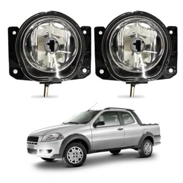 Imagem de Par Farol de Milha para Strada 2001 a 2020 Farolete Auxiliar Neblina