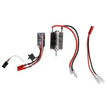 Imagem de 380 38t Motor escovado Kit ESC de alto desempenho RC Motor 30A ESC combo com cabo JST a 4mm para 1/16 1/18 de escala RC Cars de aço inoxidável