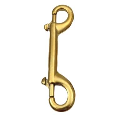 Imagem de Deevoka Fivela de fecho de gancho de pressão com parafuso de ponta dupla, fecho de fivela de aço inoxidável resistente para balde de água, coleira de cachorro, 115 Mm de Ouro