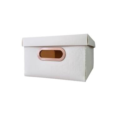 Imagem de Protea Linho 2204.G.0005 Caixa Organizadora Pequena, Cinza, 25x25x15 cm