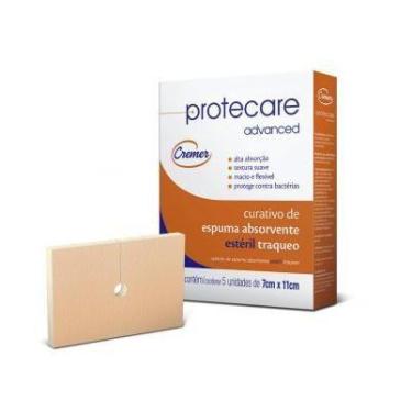 Imagem de Curativo De Espuma Absorvente Traqueo Esteril 7cmx11cm Protecare Advan