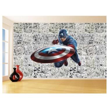 Imagem de Papel De Parede 3D Heróis Página Quadrinhos Hq 3,5M Nhma126 - Você Dec